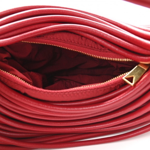 Bottega Veneta Double Knot Tote Bag In Red Tubular Spaghetti - Picture 4 of 10